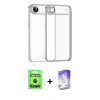 MARSİLYAN™- iPhone 17 Air Kılıf Vadi Minimal - Siyah Bilvis 5in1 3D Magic Cam Ekran Koruyucu + Raze Metal Kamera Lens - SH