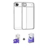 MARSİLYAN™- iPhone 17 Air Kılıf Vadi Minimal - Siyah Bilvis 5in1 5D Magic Hayalet Cam Ekran Koruyucu + Bilvis Titan Kamera Lens - GS