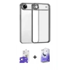 MARSİLYAN™- iPhone 17 Air Kılıf Vadi Minimal - Siyah Bilvis 5in1 5D Magic Hayalet Cam Ekran Koruyucu + Bilvis Titan Kamera Lens - GS