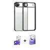 MARSİLYAN™- iPhone 17 Air Kılıf Vadi Minimal - Siyah Bilvis 5in1 5D Magic Hayalet Cam Ekran Koruyucu + Bilvis Titan Kamera Lens - LT
