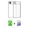 MARSİLYAN™- iPhone 17 Air Kılıf Vadi Minimal - Siyah Bilvis 5in1 5D Magic Hayalet Cam Ekran Koruyucu + Raze Metal Kamera Lens - GD