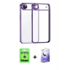 MARSİLYAN™- iPhone 17 Air Kılıf Vadi Minimal - Siyah Bilvis 5in1 5D Magic Hayalet Cam Ekran Koruyucu + Raze Metal Kamera Lens - GS