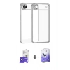 MARSİLYAN™- iPhone 17 Air Kılıf Vadi Minimal - Siyah Bilvis 5in1 5D Magic Hayalet Cam Ekran Koruyucu + Bilvis Titan Kamera Lens - SH