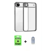 MARSİLYAN™- iPhone 17 Air Kılıf Vadi Minimal - Siyah Joko Magic 5D Cam + Raze Metal Kamera Lens - GD