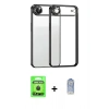 MARSİLYAN™- iPhone 17 Air Kılıf Vadi Minimal - Siyah Joko Magic 5D Cam + Siyah Raze Metal Kamera Lens