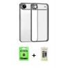 MARSİLYAN™- iPhone 17 Air Kılıf Vadi Minimal - Siyah Joko Magic 5D Hayalet Cam + Raze Metal Kamera Lens - MI