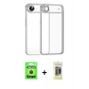 MARSİLYAN™- iPhone 17 Air Kılıf Vadi Minimal - Siyah Joko Magic 5D Hayalet Cam + Raze Metal Kamera Lens - SH