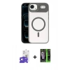 MARSİLYAN™- iPhone 17 Air Kılıf Yadigar Asil Koleksiyonu - Şeffaf 360 Full Body Arka Koruyucu + Bilvis Titan Kamera Lens - GS