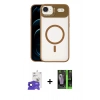 MARSİLYAN™- iPhone 17 Air Kılıf Yadigar Asil Koleksiyonu - Şeffaf 360 Full Body Arka Koruyucu + Bilvis Titan Kamera Lens - LT