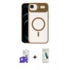 MARSİLYAN™- iPhone 17 Air Kılıf Yadigar Asil Koleksiyonu - Şeffaf Pasifik Cam Ekran Koruyucu + Bilvis Titan Kamera Lens - GD