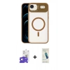 MARSİLYAN™- iPhone 17 Air Kılıf Yadigar Asil Koleksiyonu - Şeffaf Pasifik Cam Ekran Koruyucu + Bilvis Titan Kamera Lens - GS
