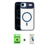 MARSİLYAN™- iPhone 17 Air Kılıf Yadigar Asil Koleksiyonu - Şeffaf Pasifik Cam Ekran Koruyucu + Raze Metal Kamera Lens - SH