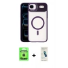 MARSİLYAN™- iPhone 17 Air Kılıf Yadigar Asil Koleksiyonu - Şeffaf Pasifik Cam Ekran Koruyucu + Raze Metal Kamera Lens - SH