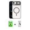 MARSİLYAN™- iPhone 17 Air Kılıf Yadigar Asil Koleksiyonu - Şeffaf Pasifik Cam Ekran Koruyucu + Raze Metal Kamera Lens - SH