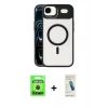 MARSİLYAN™- iPhone 17 Air Kılıf Yadigar Asil Koleksiyonu - Şeffaf Pasifik Cam Ekran Koruyucu + Raze Metal Kamera Lens - SH