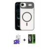 MARSİLYAN™- iPhone 17 Air Kılıf Yadigar Asil Koleksiyonu - Siyah 360 Mat Full Body Arka Koruyucu + Bilvis Titan Kamera Lens - SH