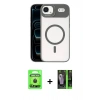 MARSİLYAN™- iPhone 17 Air Kılıf Yadigar Asil Koleksiyonu - Siyah 360 Mat Full Body Arka Koruyucu + Raze Metal Kamera Lens - SH