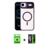 MARSİLYAN™- iPhone 17 Air Kılıf Yadigar Asil Koleksiyonu - Siyah 360 Mat Full Body Arka Koruyucu + Raze Metal Kamera Lens - SH