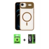 MARSİLYAN™- iPhone 17 Air Kılıf Yadigar Asil Koleksiyonu - Siyah 360 Mat Full Body Arka Koruyucu + Raze Metal Kamera Lens - SH