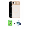 MARSİLYAN™- iPhone 17 Air Kılıf Yadigar Asil Koleksiyonu - Siyah 3D Antistatik Cam Ekran Koruyucu + Raze Metal Kamera Lens - MI