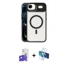 MARSİLYAN™- iPhone 17 Air Kılıf Yadigar Asil Koleksiyonu - Siyah 3D Antistatik Cam Ekran Koruyucu + Bilvis Titan Kamera Lens - SH
