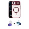 MARSİLYAN™- iPhone 17 Air Kılıf Yadigar Asil Koleksiyonu - Siyah 3D Antistatik Cam Ekran Koruyucu + Bilvis Titan Kamera Lens - SH