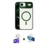 MARSİLYAN™- iPhone 17 Air Kılıf Yadigar Asil Koleksiyonu - Siyah 3D Antistatik Cam Ekran Koruyucu + Bilvis Titan Kamera Lens - SH