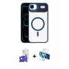 MARSİLYAN™- iPhone 17 Air Kılıf Yadigar Asil Koleksiyonu - Siyah 3D Antistatik Cam Ekran Koruyucu + Bilvis Titan Kamera Lens - SH
