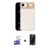 MARSİLYAN™- iPhone 17 Air Kılıf Yadigar Asil Koleksiyonu - Siyah 3D Antistatik Hayalet Cam Ekran Koruyucu + Bilvis Titan Kamera Lens - GD