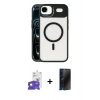 MARSİLYAN™- iPhone 17 Air Kılıf Yadigar Asil Koleksiyonu - Siyah 3D Antistatik Hayalet Cam Ekran Koruyucu + Bilvis Titan Kamera Lens - GD