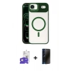 MARSİLYAN™- iPhone 17 Air Kılıf Yadigar Asil Koleksiyonu - Siyah 3D Antistatik Hayalet Cam Ekran Koruyucu + Bilvis Titan Kamera Lens - GD