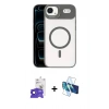 MARSİLYAN™- iPhone 17 Air Kılıf Yadigar Asil Koleksiyonu - Siyah 3D Antistatik Seramik Nano Ekran Koruyucu + Bilvis Titan Kamera Lens - SH