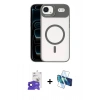 MARSİLYAN™- iPhone 17 Air Kılıf Yadigar Asil Koleksiyonu - Siyah 3D Antistatik Seramik Nano Ekran Koruyucu + Bilvis Titan Kamera Lens - LT