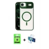 MARSİLYAN™- iPhone 17 Air Kılıf Yadigar Asil Koleksiyonu - Siyah 3D Antistatik Seramik Nano Ekran Koruyucu + Raze Metal Kamera Lens - GS