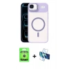 MARSİLYAN™- iPhone 17 Air Kılıf Yadigar Asil Koleksiyonu - Siyah 3D Antistatik Seramik Nano Ekran Koruyucu + Raze Metal Kamera Lens - GS