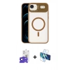 MARSİLYAN™- iPhone 17 Air Kılıf Yadigar Asil Koleksiyonu - Siyah 3D Antistatik Seramik Nano Ekran Koruyucu + Bilvis Titan Kamera Lens - LT
