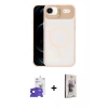 MARSİLYAN™- iPhone 17 Air Kılıf Yadigar Asil Koleksiyonu - Siyah Bilvis 3D Cam Ekran Koruyucu + Bilvis Titan Kamera Lens - SH