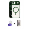 MARSİLYAN™- iPhone 17 Air Kılıf Yadigar Asil Koleksiyonu - Siyah Bilvis 3D Cam Ekran Koruyucu + Bilvis Titan Kamera Lens - SH