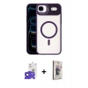 MARSİLYAN™- iPhone 17 Air Kılıf Yadigar Asil Koleksiyonu - Siyah Bilvis 3D Cam Ekran Koruyucu + Bilvis Titan Kamera Lens - SH