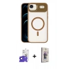 MARSİLYAN™- iPhone 17 Air Kılıf Yadigar Asil Koleksiyonu - Siyah Bilvis 3D Cam Ekran Koruyucu + Bilvis Titan Kamera Lens - SH
