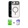 MARSİLYAN™- iPhone 17 Air Kılıf Yadigar Asil Koleksiyonu - Siyah Bilvis 5in1 3D Magic Cam Ekran Koruyucu + Raze Metal Kamera Lens - GS