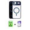 MARSİLYAN™- iPhone 17 Air Kılıf Yadigar Asil Koleksiyonu - Siyah Bilvis 5in1 3D Magic Cam Ekran Koruyucu + Raze Metal Kamera Lens - GD