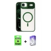 MARSİLYAN™- iPhone 17 Air Kılıf Yadigar Asil Koleksiyonu - Siyah Bilvis 5in1 3D Magic Cam Ekran Koruyucu + Raze Metal Kamera Lens - GD