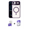MARSİLYAN™- iPhone 17 Air Kılıf Yadigar Asil Koleksiyonu - Siyah Bilvis 5in1 3D Magic Cam Ekran Koruyucu + Bilvis Titan Kamera Lens - GS