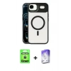MARSİLYAN™- iPhone 17 Air Kılıf Yadigar Asil Koleksiyonu - Siyah Bilvis 5in1 3D Magic Cam Ekran Koruyucu + Raze Metal Kamera Lens - GD