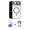 MARSİLYAN™- iPhone 17 Air Kılıf Yadigar Asil Koleksiyonu - Siyah Bilvis 5in1 3D Magic Cam Ekran Koruyucu + Bilvis Titan Kamera Lens - GD