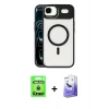 MARSİLYAN™- iPhone 17 Air Kılıf Yadigar Asil Koleksiyonu - Siyah Bilvis 5in1 5D Magic Hayalet Cam Ekran Koruyucu + Raze Metal Kamera Lens - GD