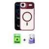 MARSİLYAN™- iPhone 17 Air Kılıf Yadigar Asil Koleksiyonu - Siyah Bilvis 5in1 5D Magic Hayalet Cam Ekran Koruyucu + Mavi Raze Metal Kamera Lens