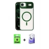 MARSİLYAN™- iPhone 17 Air Kılıf Yadigar Asil Koleksiyonu - Siyah Bilvis 5in1 5D Magic Hayalet Cam Ekran Koruyucu + Siyah Raze Metal Kamera Lens