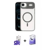 MARSİLYAN™- iPhone 17 Air Kılıf Yadigar Asil Koleksiyonu - Siyah Bilvis 5in1 5D Magic Hayalet Cam Ekran Koruyucu + Bilvis Titan Kamera Lens - SH